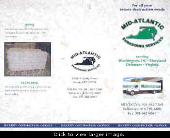 Tri-fold Mailers- click to view a larger image.